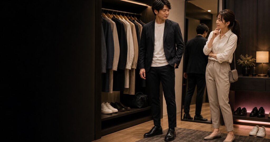 デート私服で外さない組み立て方｜サイズ・色・ジャケット・靴の正解