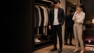 【保存版】デート私服で外さない組み立て方｜サイズ・色・ジャケット・靴の正解のアイキャッチ画像