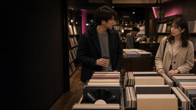 【元カノと再会】3年ぶりにレコード屋でばったり会った元カノ・ミオと、気まずくて懐かしい夜のアイキャッチ画像