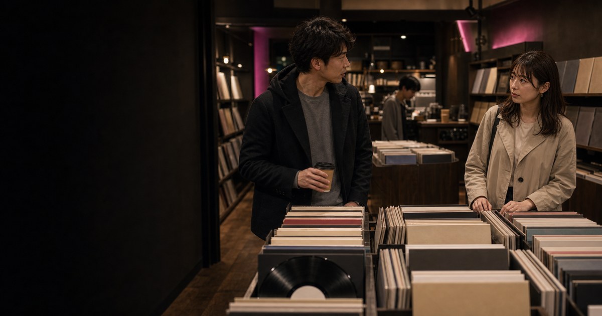 3年ぶりにレコード屋でばったり会った元カノ・ミオと、気まず…