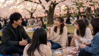 【お花見ナンパ】桜の名所で隣のシートにいた24歳と花見酒で意気投合→お持ち帰りのアイキャッチ画像