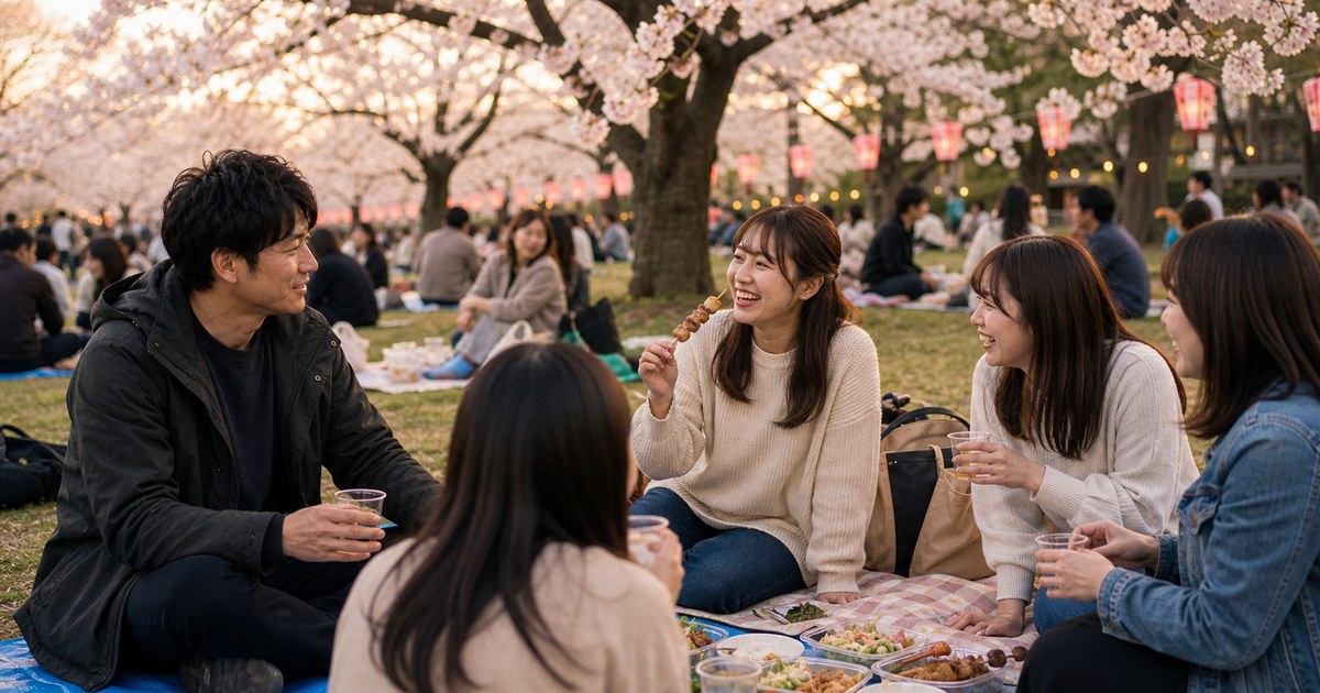 桜の名所で隣のシートにいた24歳と花見酒で意気投合→お持ち…