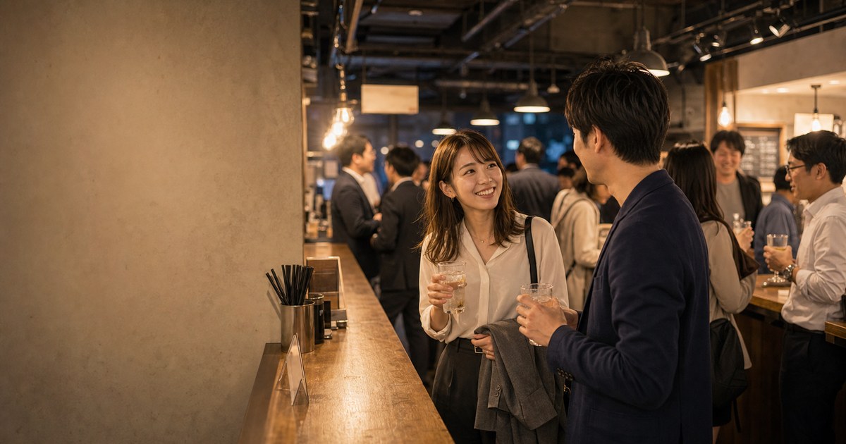 立ち飲み相席バーで隣の26歳OLと意気投合→お持ち帰り
