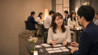 【婚活パーティー体験談】着席ローテ型で29歳看護師とカップリング→お持ち帰りのアイキャッチ画像