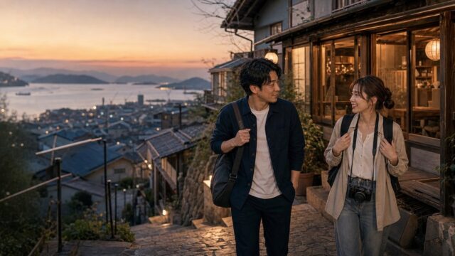 【旅先の出会い】尾道のゲストハウスで一人旅の26歳と道連れになった話のアイキャッチ画像