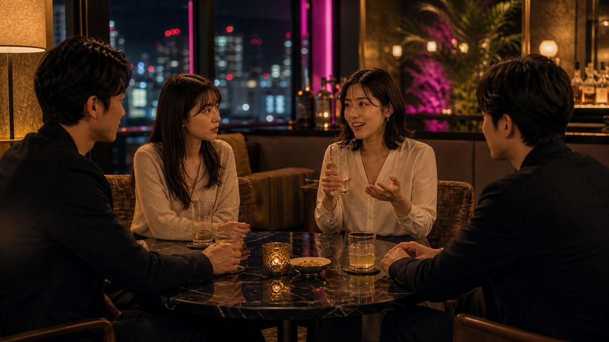 相席屋で隣になったアカネ。最初は普通に飲んでたの要点を表す画像