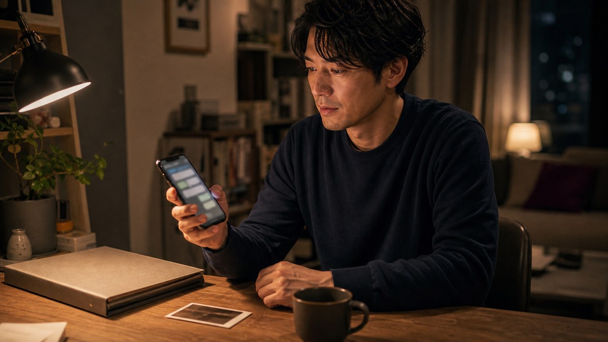 十数年ぶりの同窓会の知らせが、急にLINEで来たの要点を表す画像