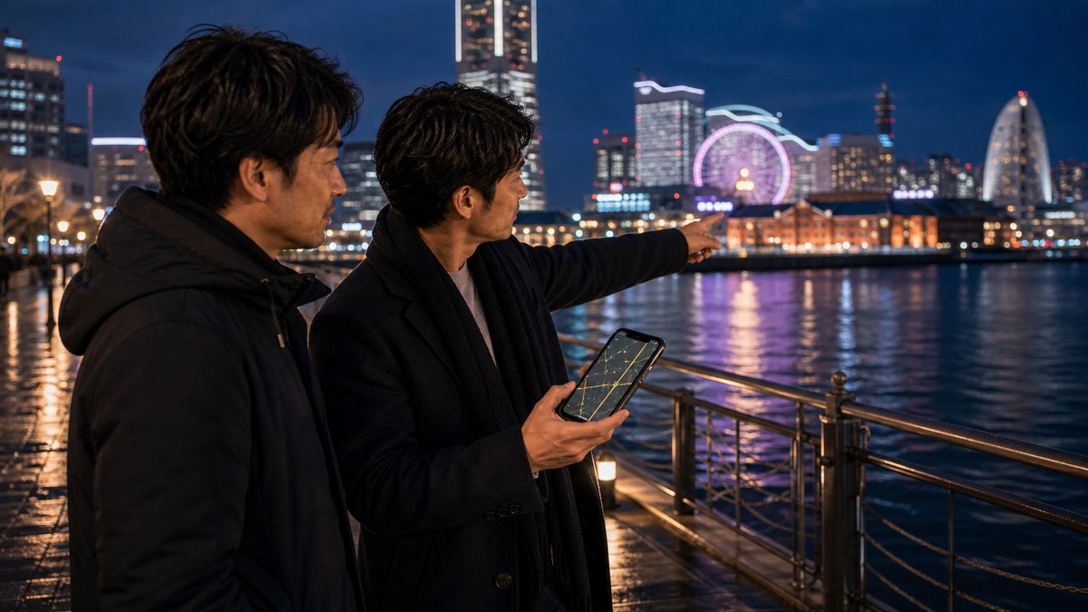 みなとみらいで景色だけ見て、横浜の作戦を立て直すの要点を表す画像