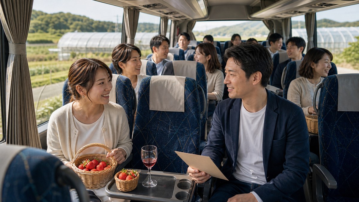 婚活バスツアーって何? 着席パーティーと何が違うの要点を表す画像