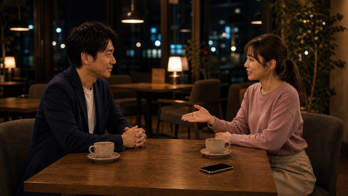 アプリで会った感じいい子。最初はマジで普通だったの要点を表す画像
