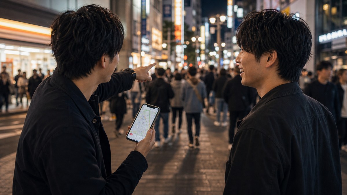 今日の渋谷と、ゆるい作戦の要点を表す画像