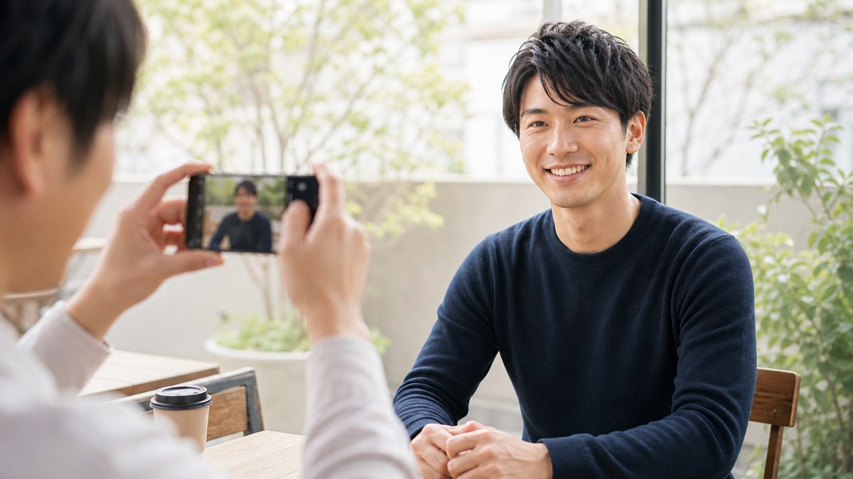 笑顔と清潔感。盛れより、まずこの2つの要点を表す画像
