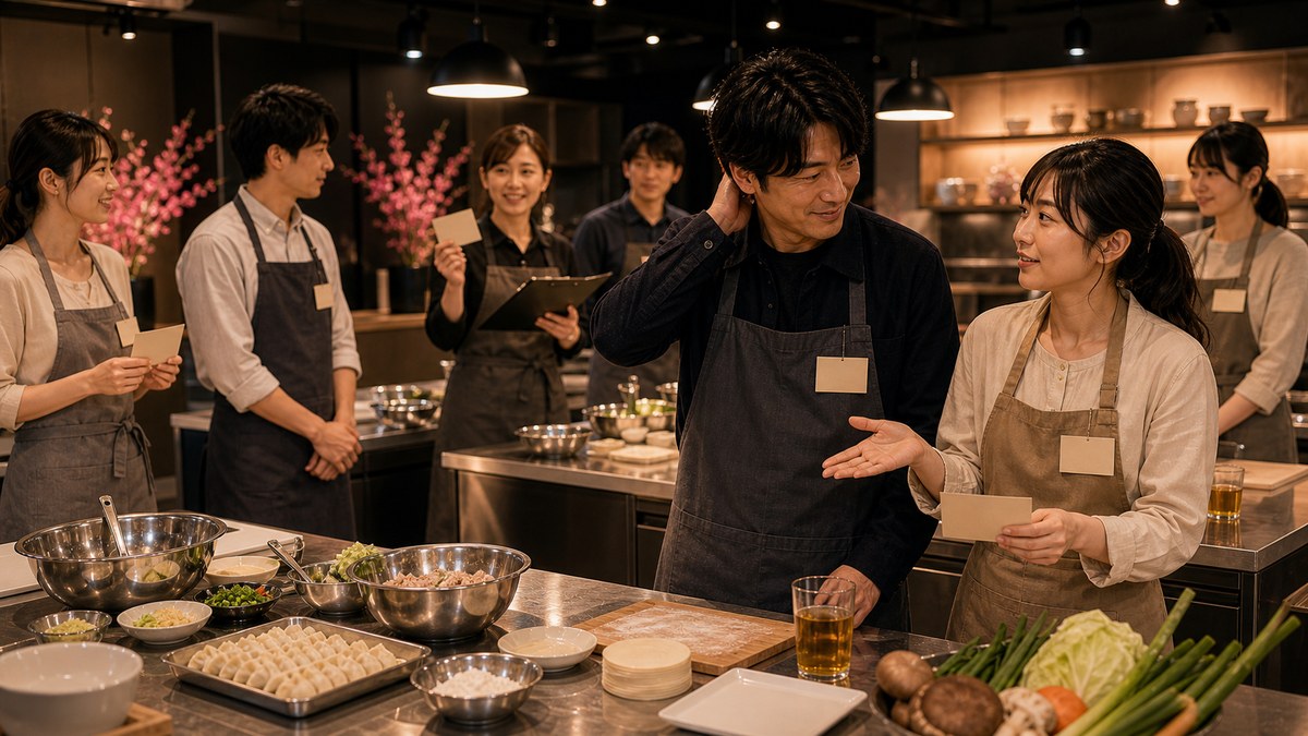 会場と班分け。最初のペアでだいたい決まるの要点を表す画像