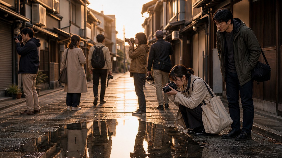 集合場所はレトロな下町。歩き出した瞬間にバラけるの要点を表す画像