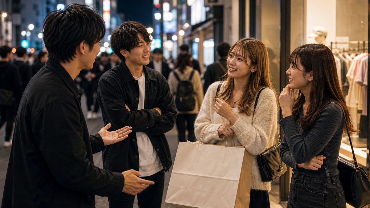 4組目、アパレル帰りのナナにヒットの要点を表す画像