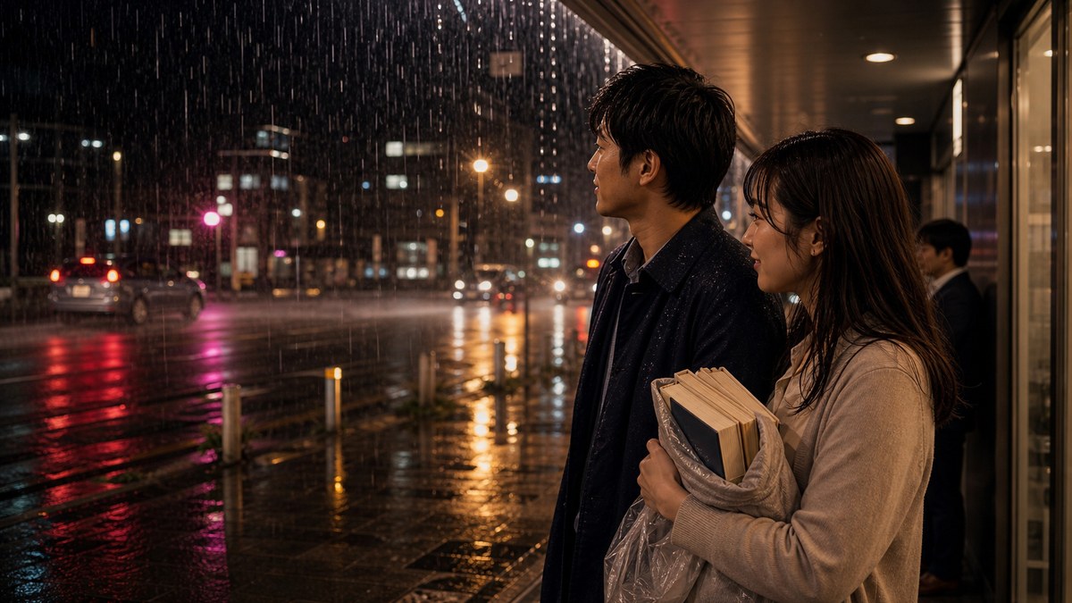 雨音の下だと、声はちょっと近くなるの要点を表す画像