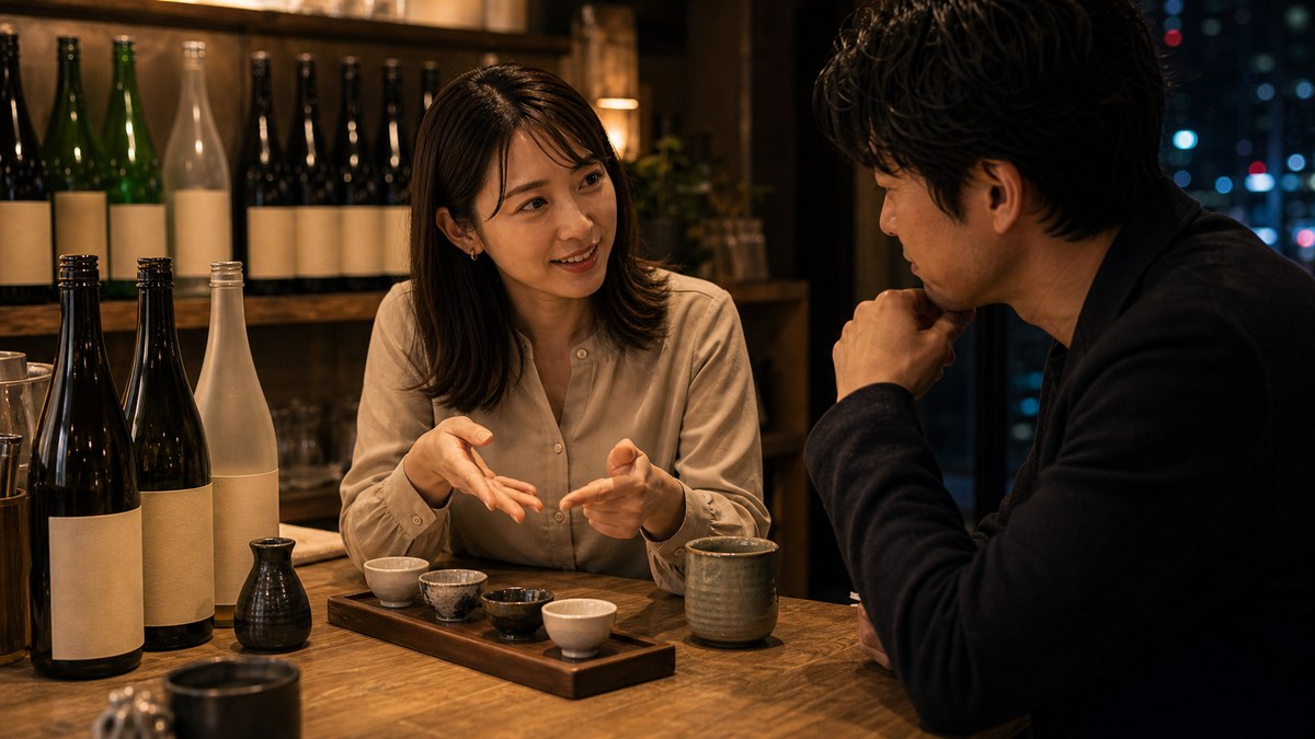 ナギと話す。地酒の話になると、目の色が変わる子だったの要点を表す画像