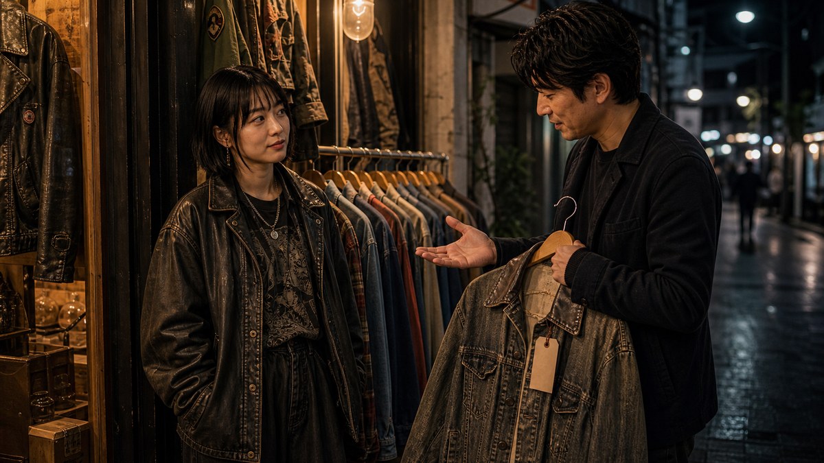 古着屋の前で値踏みされる。ソラの「本物なの?」をどう越えたかの要点を表す画像