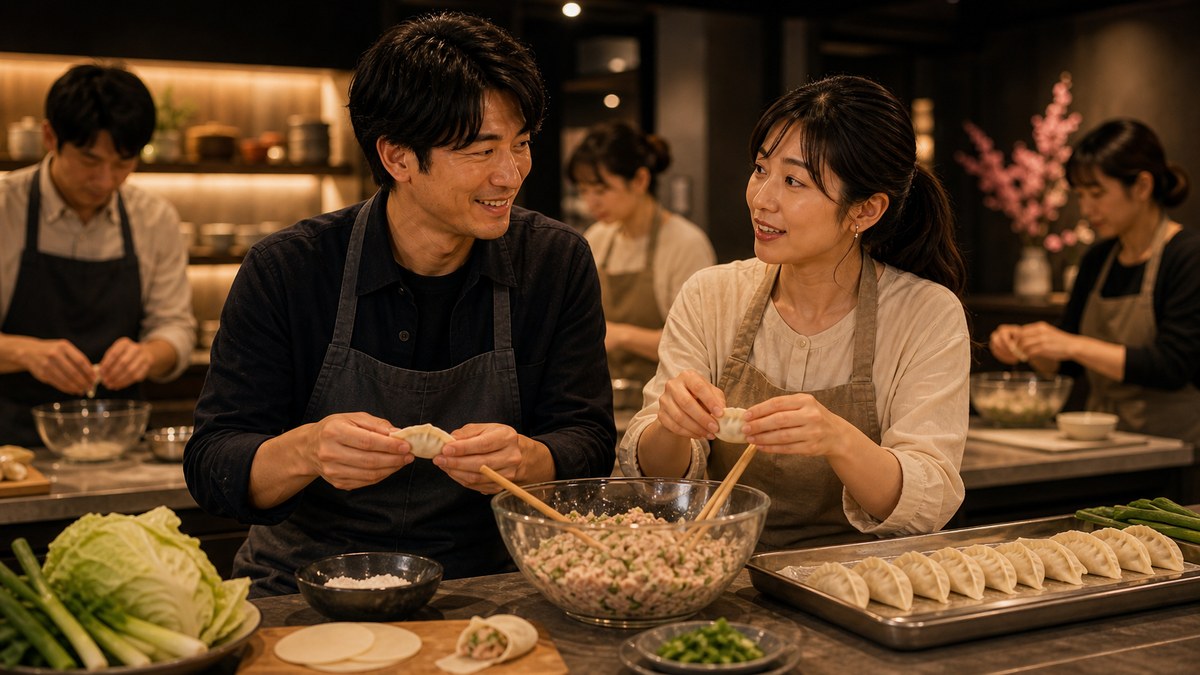 ホノカと一緒に餃子を包む。手元の会話が止まらないの要点を表す画像
