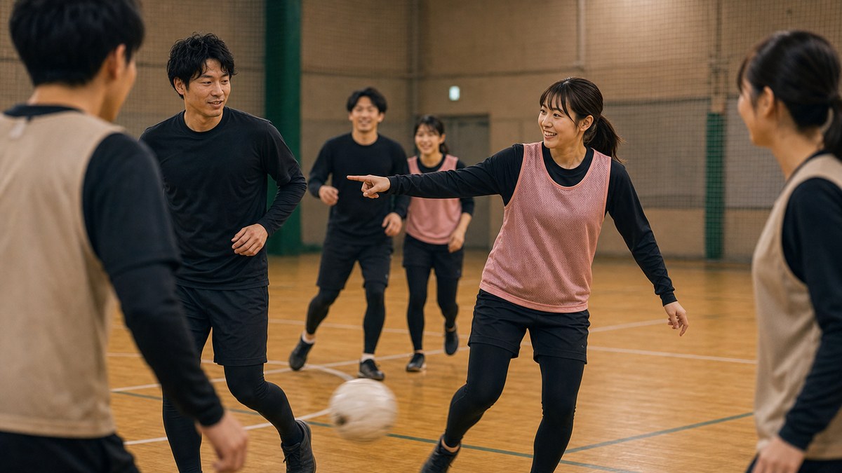 コートで「ナイス!」を言い合ううちに、チームメイトになるの要点を表す画像