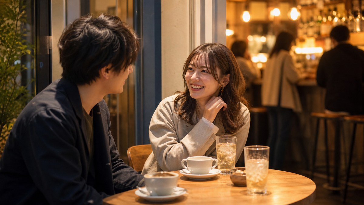 昼カフェからの、なし崩しで飲みの要点を表す画像