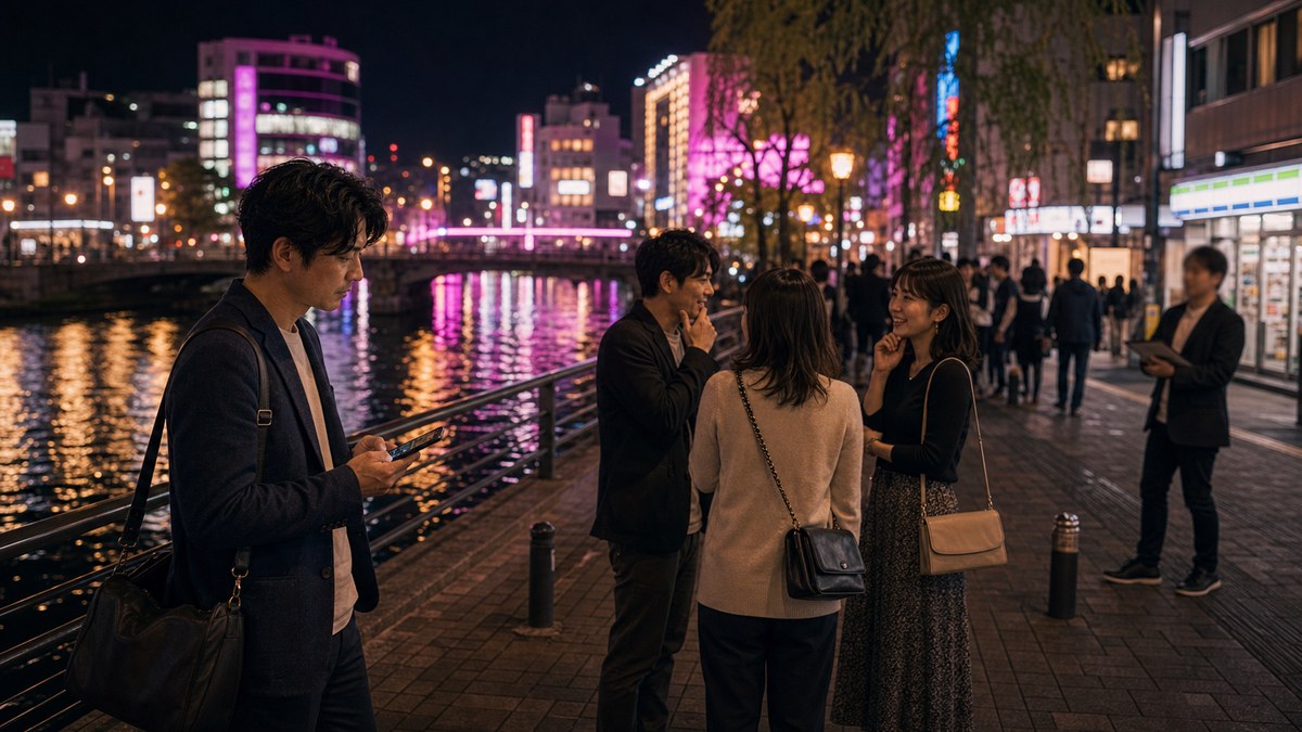 23時からの中洲｜ネオン街の見極めと、正直な注意点の要点を表す画像