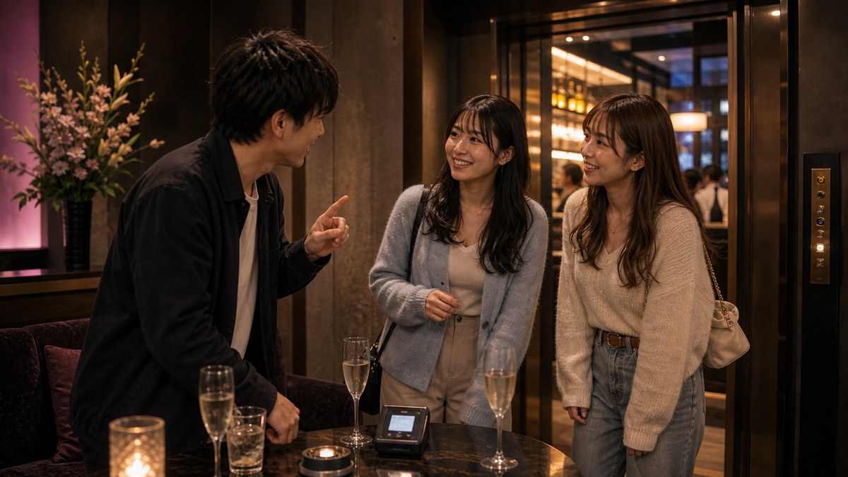 連れ出しトーク「下の階の店、酒うまいから」の要点を表す画像