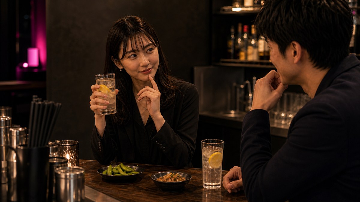 立ち飲みで始まった、接客側からのナンパ採点の要点を表す画像