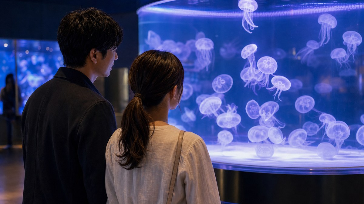 水族館は、距離を詰めるのにずるいくらい便利の要点を表す画像