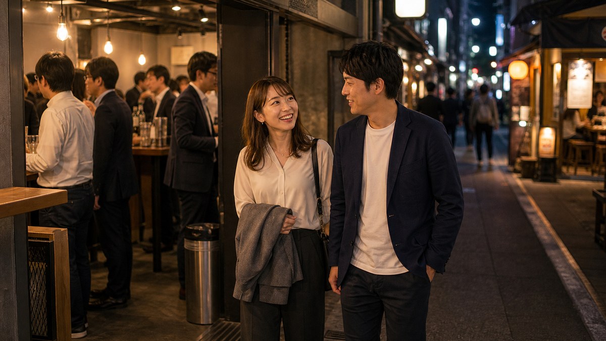 立ち飲みの強み＝そのまま二軒目に流せるの要点を表す画像