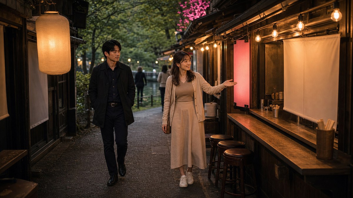 「ハモニカ横丁、昼から開いてる店ある」で、ゆるく連れ出すの要点を表す画像