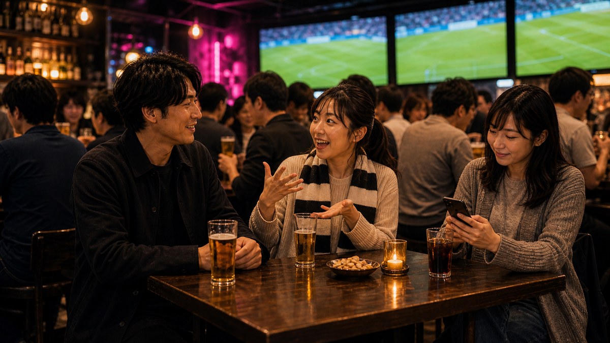 ハーフタイムの雑談で、二つ隣から隣への要点を表す画像