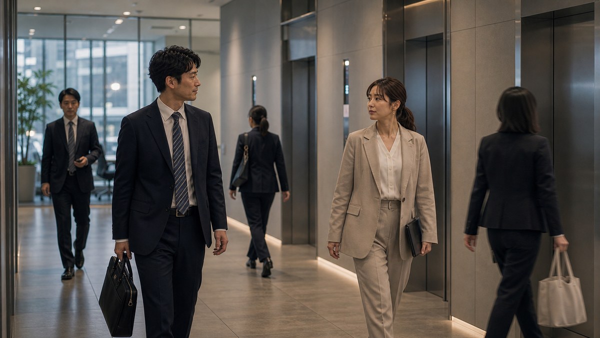 付き合い始めても、社内では完全に他人。バレないスリルと面倒くささの要点を表す画像