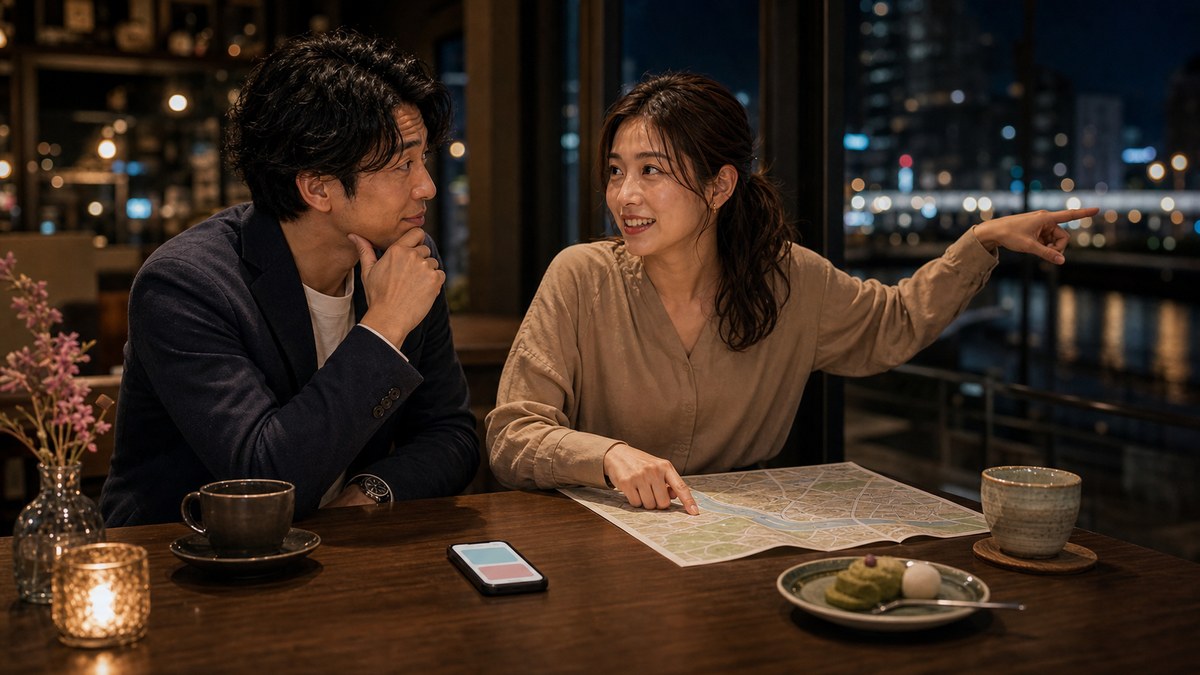 ユウコと出会う。地元の話で、すぐ本物だと分かったの要点を表す画像