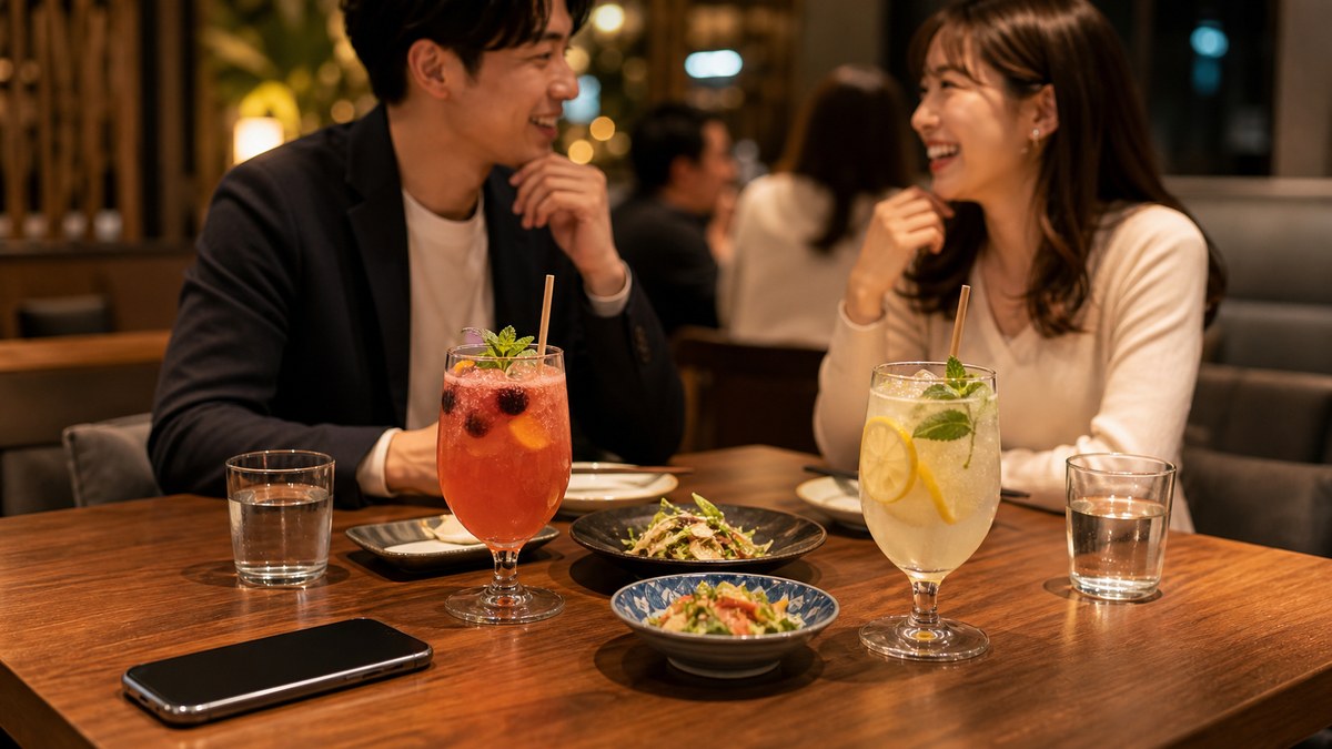 カシスオレンジ3杯、いい雰囲気になるまでの要点を表す画像