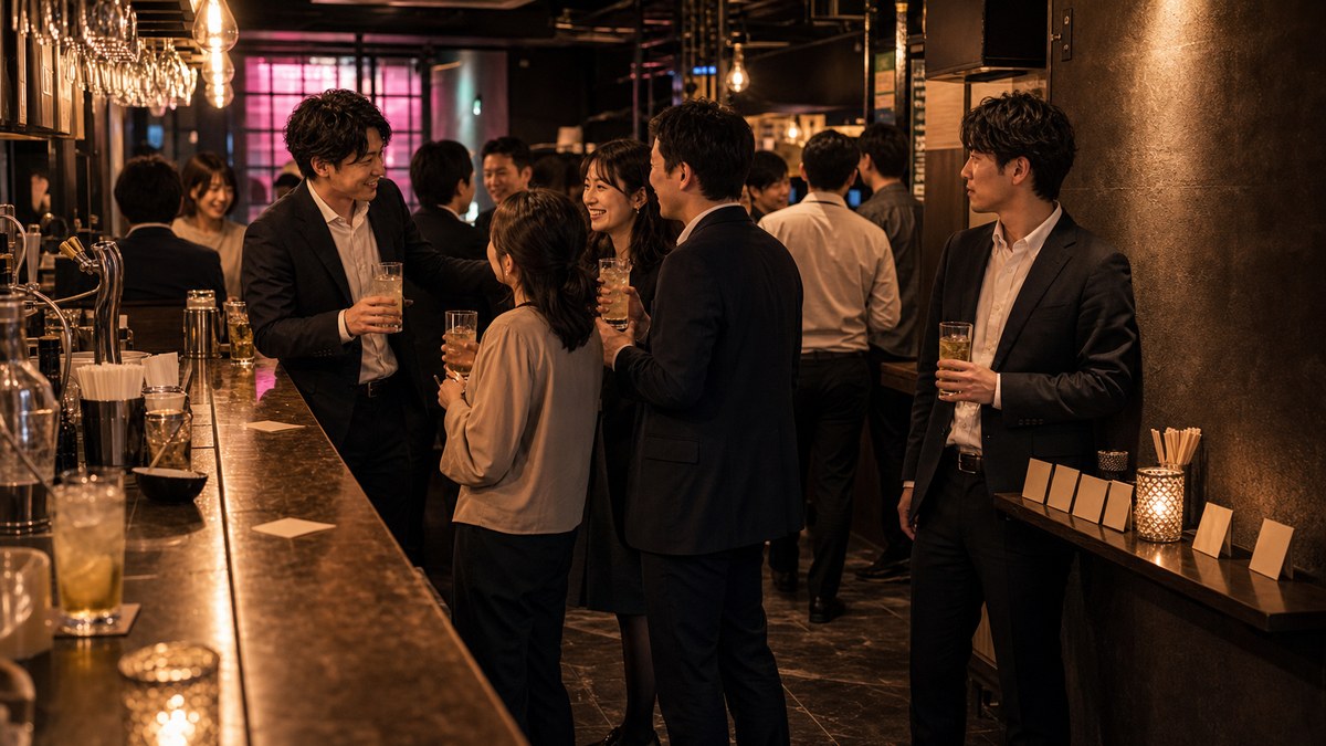 立ち飲み相席バーとは？システムと向き不向きの要点を表す画像