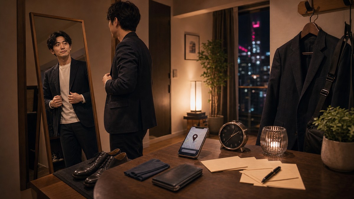 Phase4:初デート。当日のアドリブじゃなくて、準備の4点セットの要点を表す画像