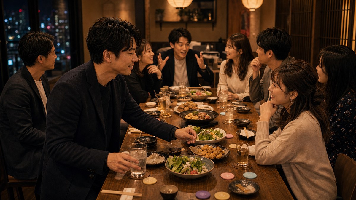 回しながら本命に寄せる。幹事の「ながら口説き」の要点を表す画像