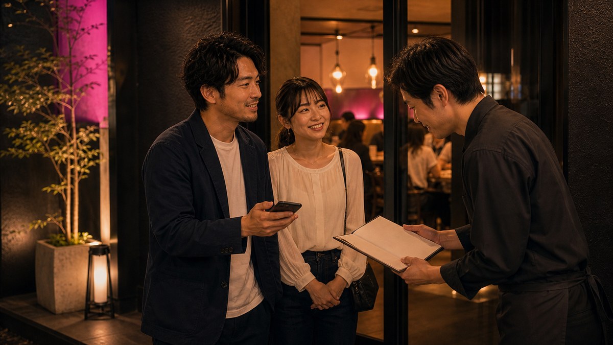 予約とスマートさ。ここで「慣れ」が一発でバレるの要点を表す画像