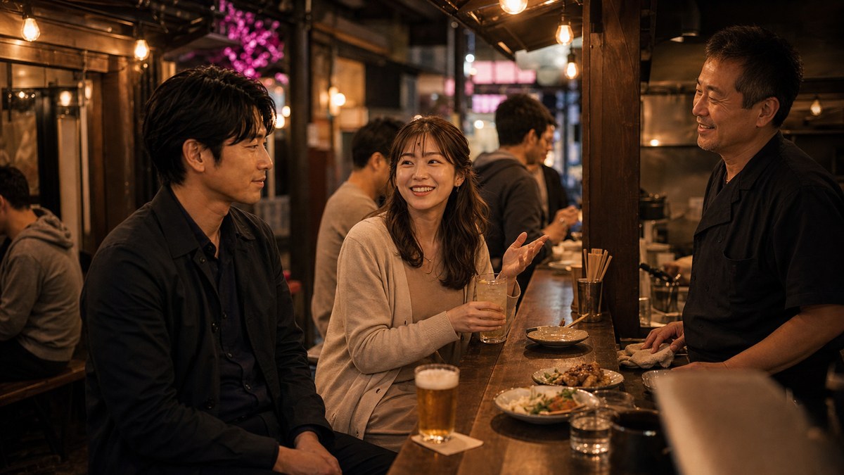 ハモニカ横丁の昼飲みで、肩の力が抜けていくの要点を表す画像
