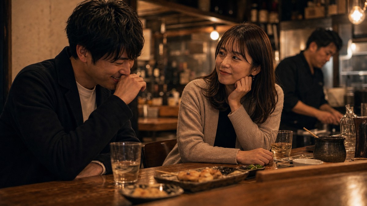 余裕の年上に、押さずに合わせるの要点を表す画像
