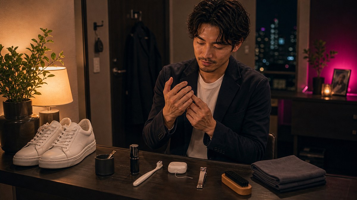 意外と見られてる細部。爪・歯・靴・鼻毛で台無しにするなの要点を表す画像