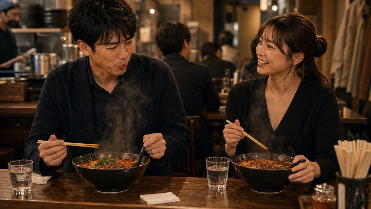 二軒目は台湾ラーメン。締めで素が出たの要点を表す画像