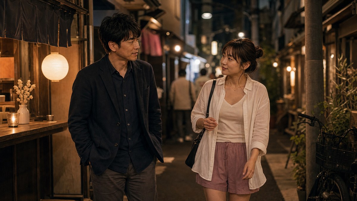 路地の夜の、いい雰囲気からの要点を表す画像