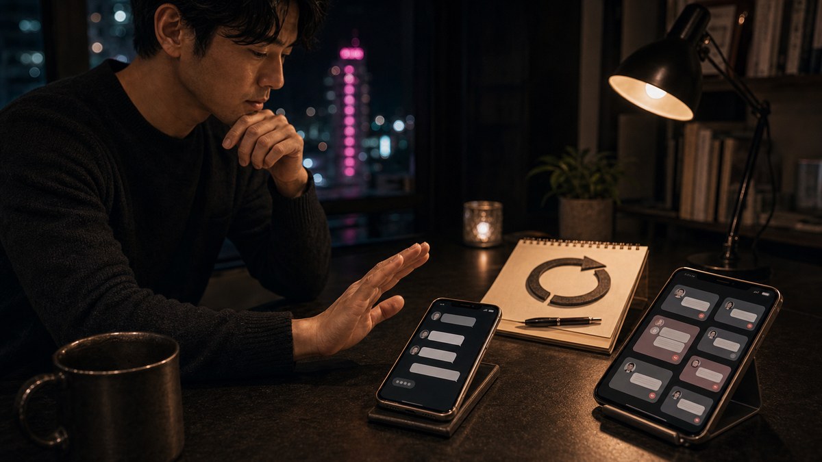 Phase6:返信が止まった時。立て直しは"追わない"が9割の要点を表す画像