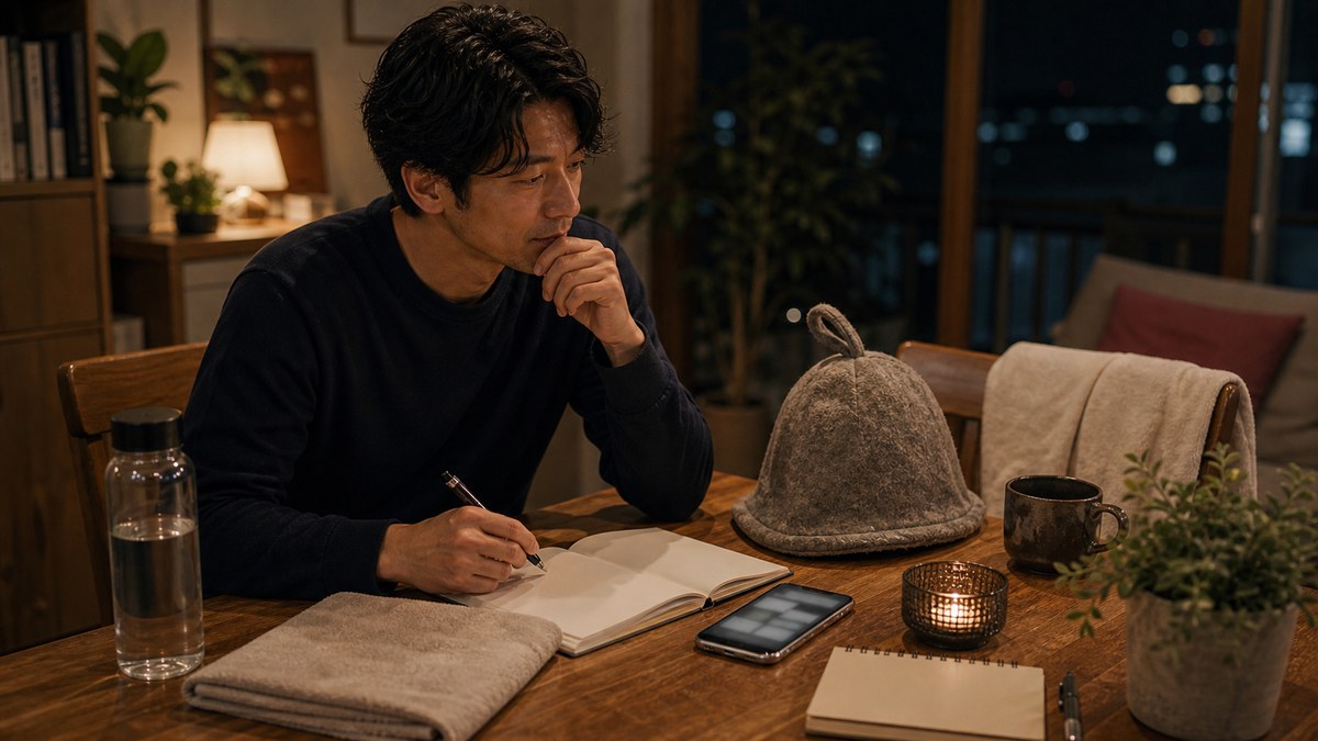 その後。サウナの縁は"待ち"だから、別で数も回すの要点を表す画像