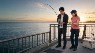 【ペアーズ体験談】釣りが趣味の28歳と、海釣り公園で朝から並んで竿を出した日のアイキャッチ画像