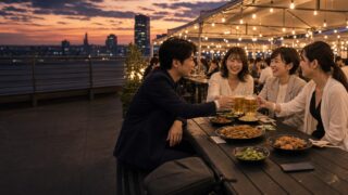 【ビアガーデンの出会い】屋上の相席ビアガーデンで隣になった25歳とジョッキ片手にのアイキャッチ画像