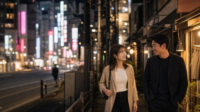 【五反田ナンパ】夜の街の奥の普通の飲み屋で声かけ→27歳・マホと路地へのアイキャッチ画像