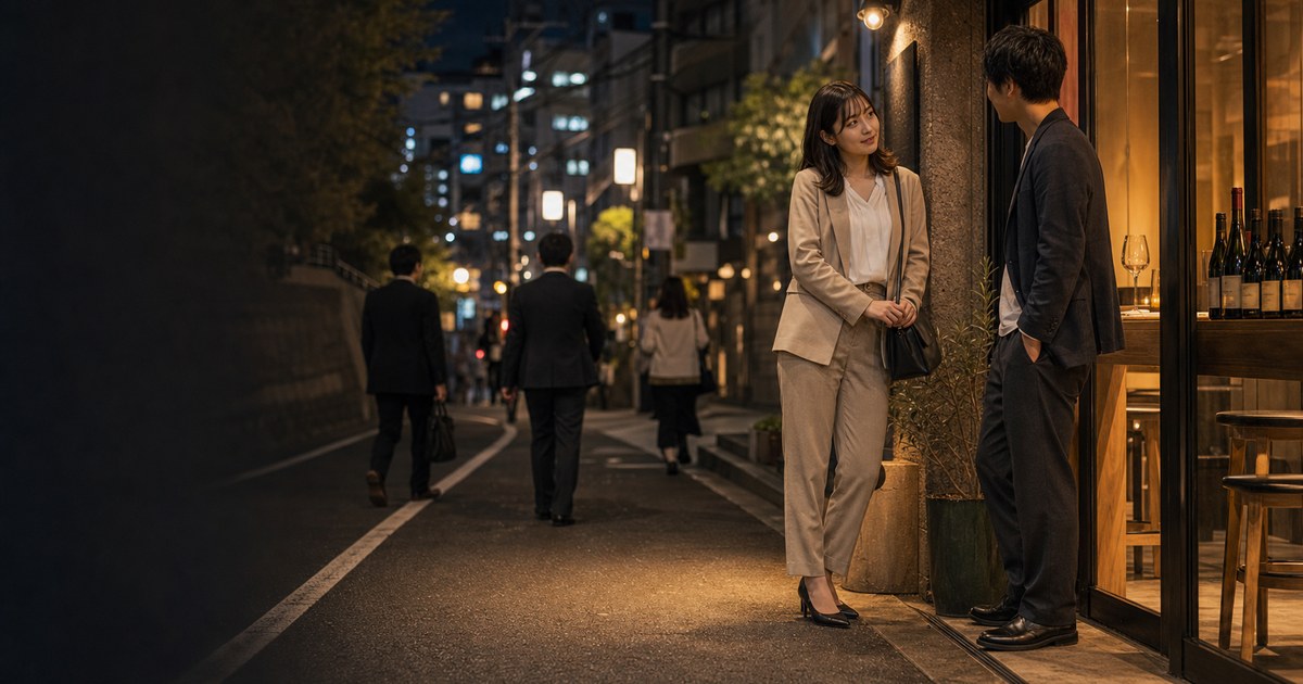 会社員の街の落ち着いた飲み屋で声かけ→27歳・ユウカと山王へ